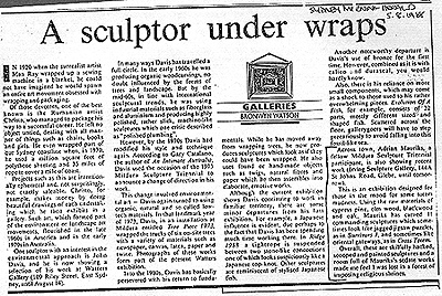 Reproduction of news paper artical