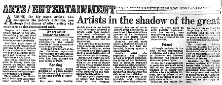 Reproduction of news paper artical