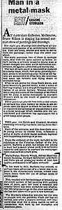 Reproduction of news paper artical