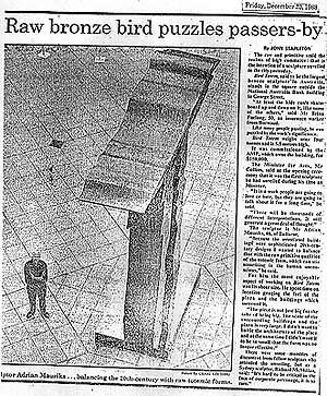 Reproduction of news paper artical