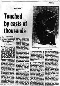 Reproduction of news paper artical