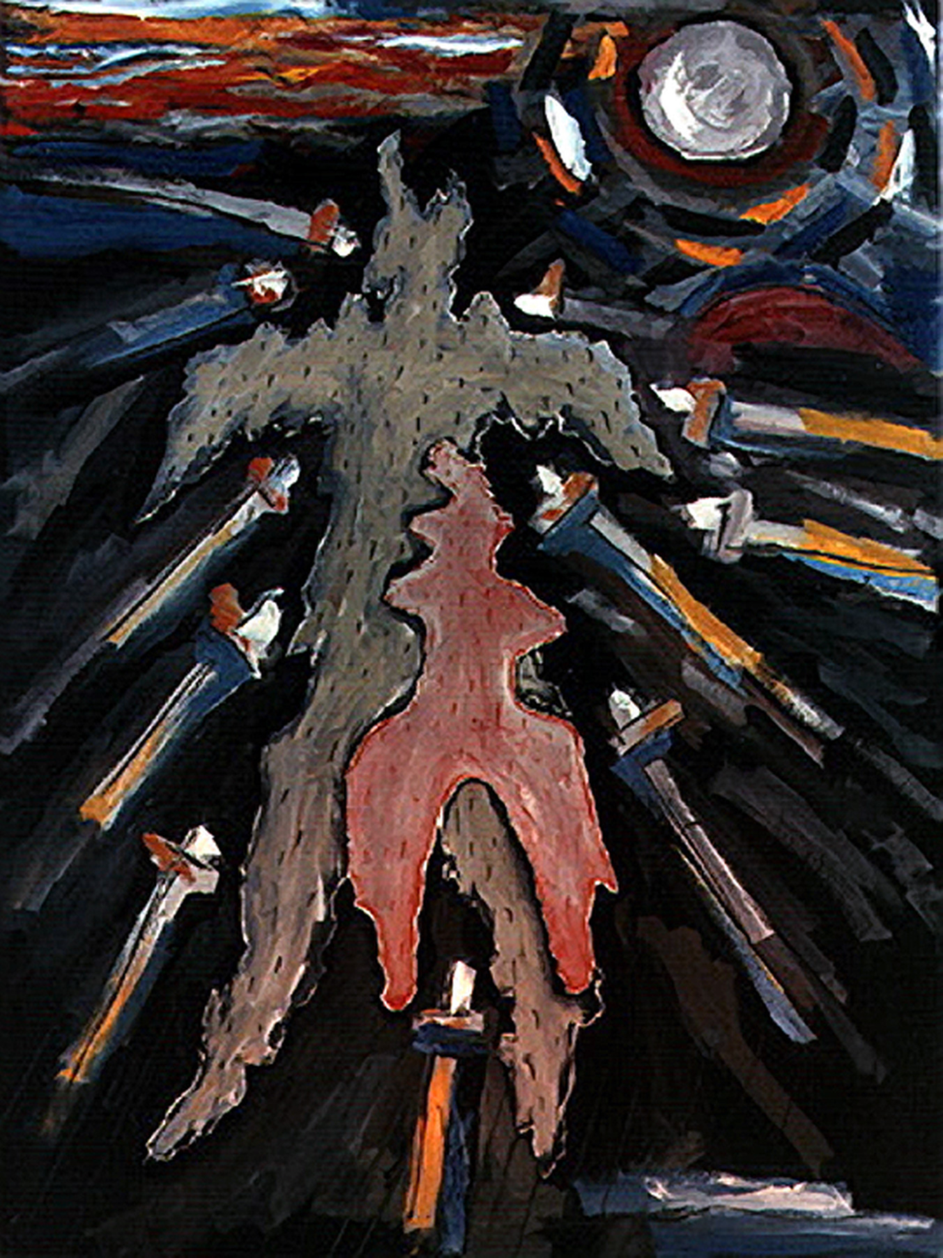 Rites of Passage, Preliminary Sketch, 1991 by Adrian Mauriks.