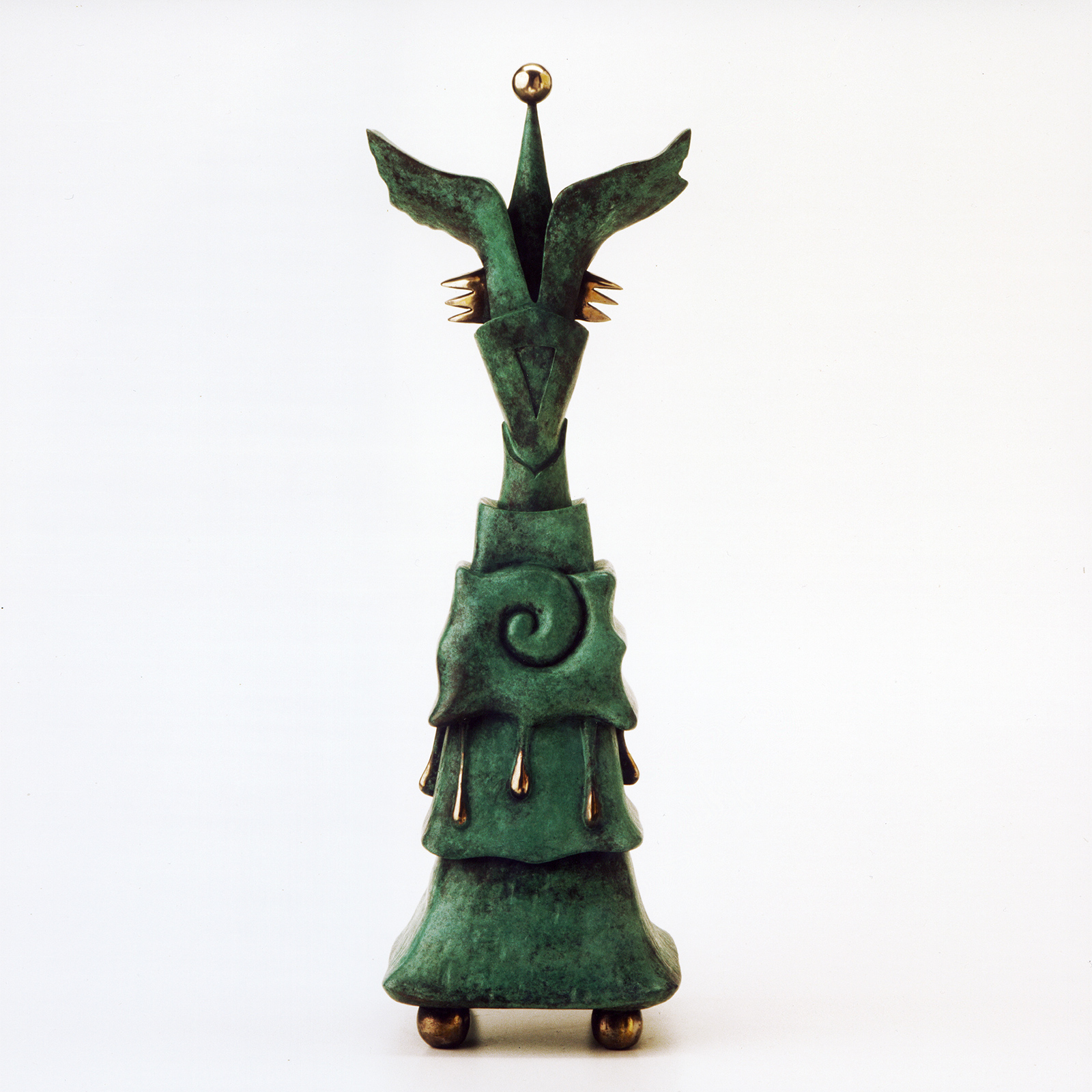 Winged Tower, 1990, sculpture by Adrian Mauriks.